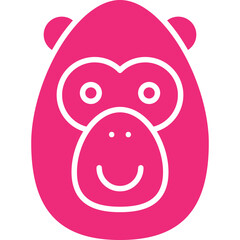 Ape Face icon single vector illustration