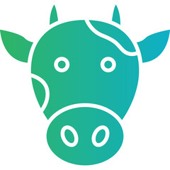Cow Face icon single vector illustration