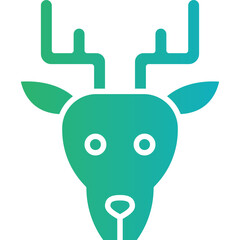 Deer Face icon single vector illustration