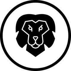 Lion Face icon single vector illustration