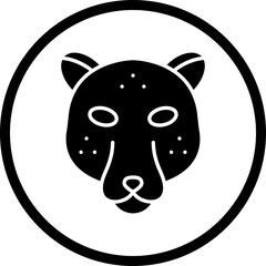 Leopard Face icon single vector illustration