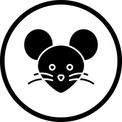 Mouse Face icon single vector illustration