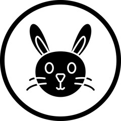Rabbit Face icon single vector illustration