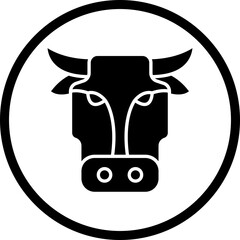 Buffalo Face icon single vector illustration