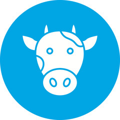 Cow Face icon single vector illustration