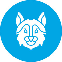 Wolf Face icon single vector illustration
