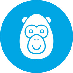 Ape Face icon single vector illustration