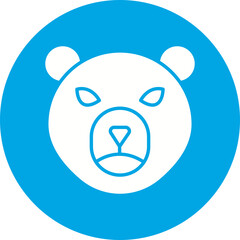 Bear Face icon single vector illustration