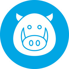 Boar Face icon single vector illustration