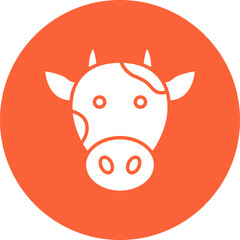 Cow Face icon single vector illustration