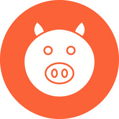 Pig Face icon single vector illustration