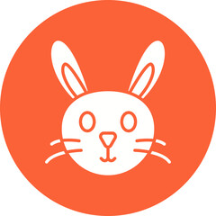 Rabbit Face icon single vector illustration