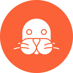 Sea Lion Face icon single vector illustration