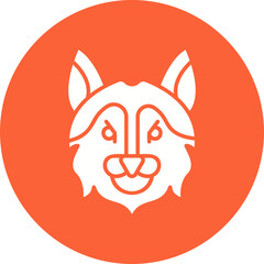 Wolf Face icon single vector illustration