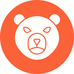 Bear Face icon single vector illustration