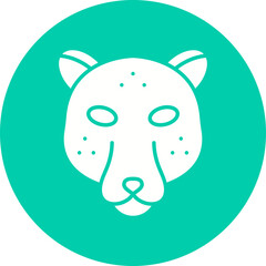 Leopard Face icon single vector illustration