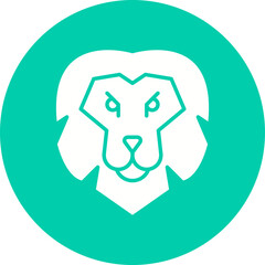 Lion Face icon single vector illustration