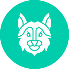 Wolf Face icon single vector illustration
