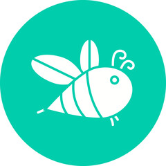 Bee Face icon single vector illustration