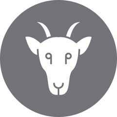 Goat Face icon single vector illustration