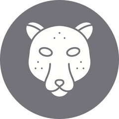 Leopard Face icon single vector illustration