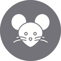 Mouse Face icon single vector illustration
