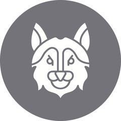 Wolf Face icon single vector illustration