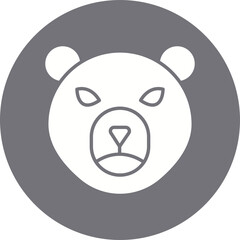 Bear Face icon single vector illustration