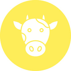 Cow Face icon single vector illustration