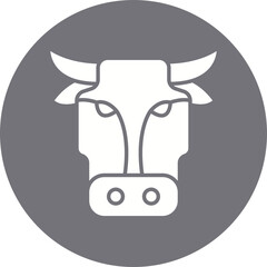 Buffalo Face icon single vector illustration