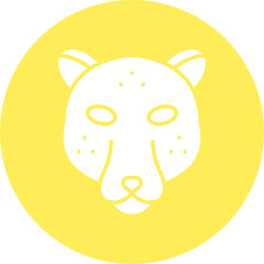 Leopard Face icon single vector illustration