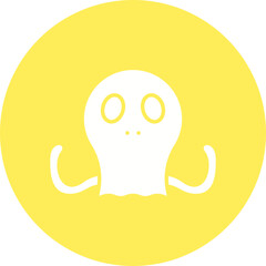 Octopus Face icon single vector illustration