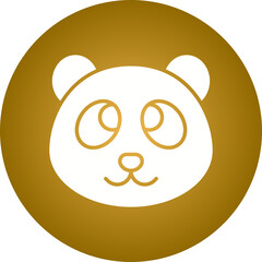 Panda Face icon single vector illustration