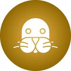 Sea Lion Face icon single vector illustration