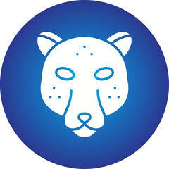 Leopard Face icon single vector illustration
