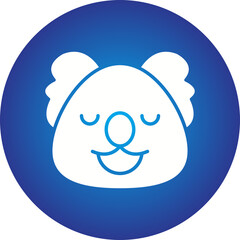 Koala Bear Face icon single vector illustration
