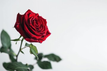 Fototapeta premium Red rose on white background repeated multiple times.
