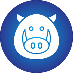 Boar Face icon single vector illustration