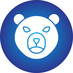 Bear Face icon single vector illustration
