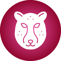 Cheetah Face icon single vector illustration