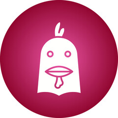 Chicken Face icon single vector illustration