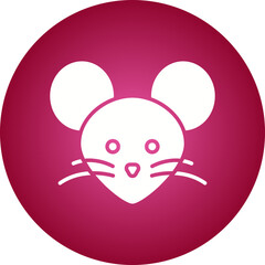 Mouse Face icon single vector illustration