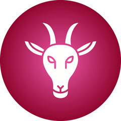 Moutain Goat Face icon single vector illustration