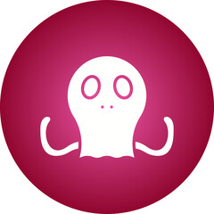 Octopus Face icon single vector illustration