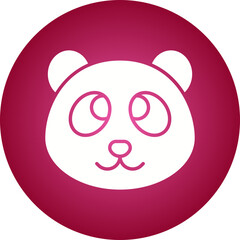Panda Face icon single vector illustration