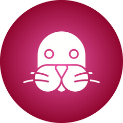 Sea Lion Face icon single vector illustration