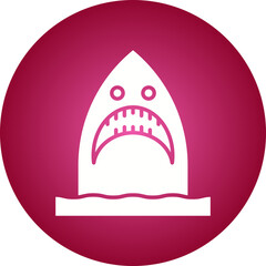 Shark Face icon single vector illustration