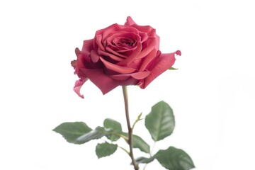 Fototapeta premium Red rose on white background repeated multiple times.