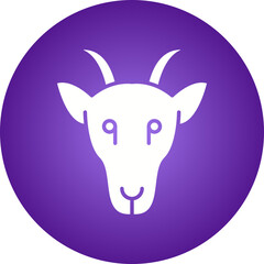 Goat Face icon single vector illustration