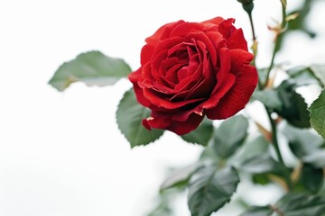 Naklejka premium Red rose on white background repeated multiple times.